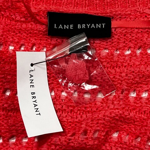 Lane Bryant Open Front Cardigan Sweater Womens 22 / 24 Pink‎ Fringed New NWT $60 - Picture 5 of 11